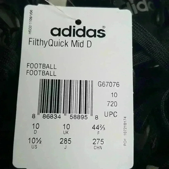 Adidas Filthy Quick Mid D Football Cleats 10.5 - Picture 5 of 8